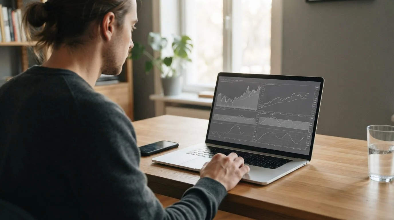 Laptop showing a neutral exchange interface for converting BNB to pounds sterling