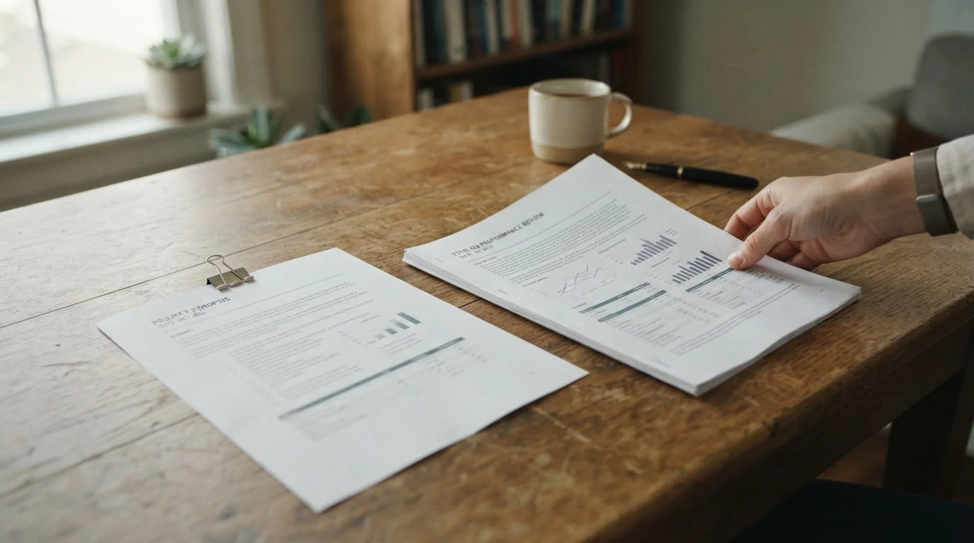 Two printed reports side by side on a desk, one labelled per game and one a monthly summary