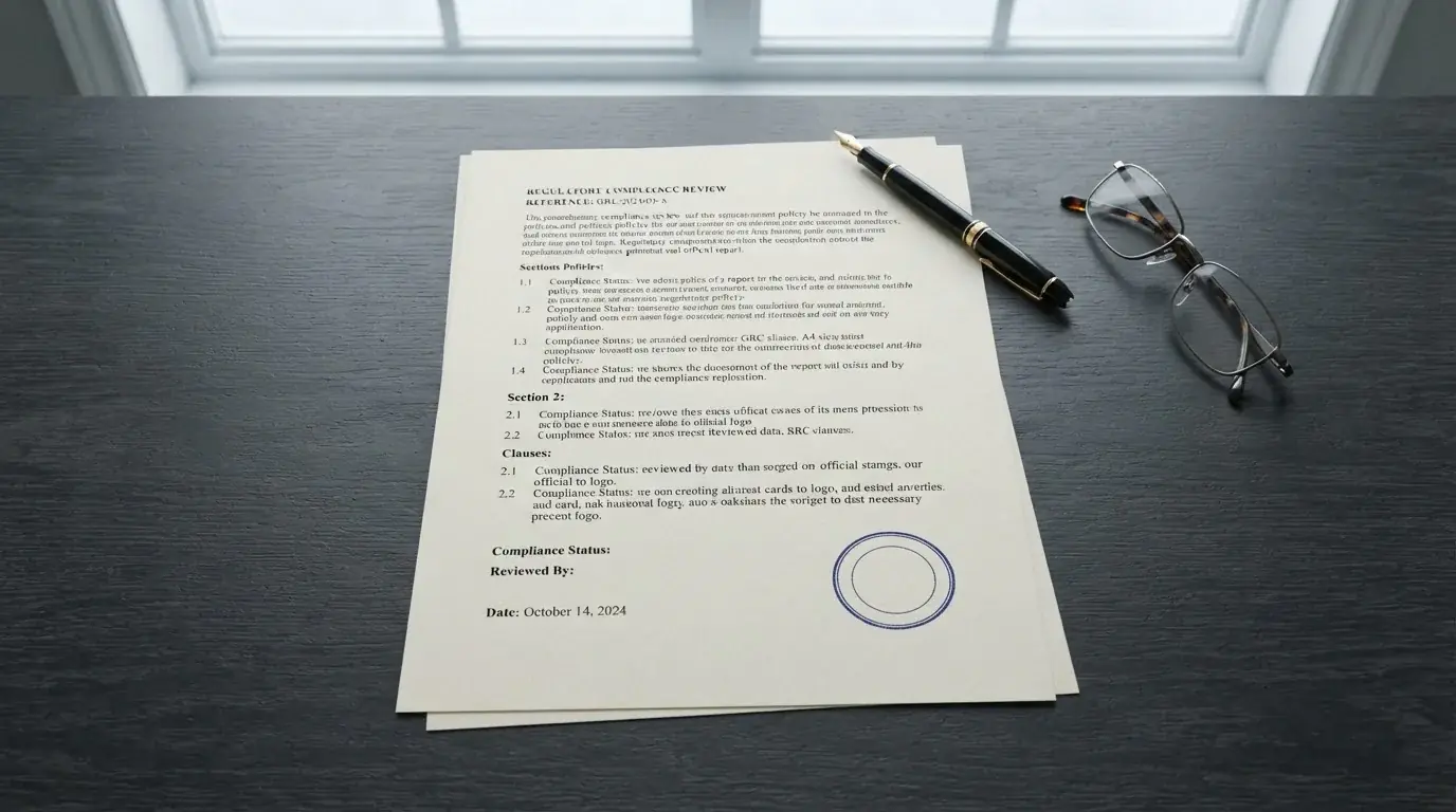 Licence documents on a desk representing UK Gambling Commission rules on crypto deposits