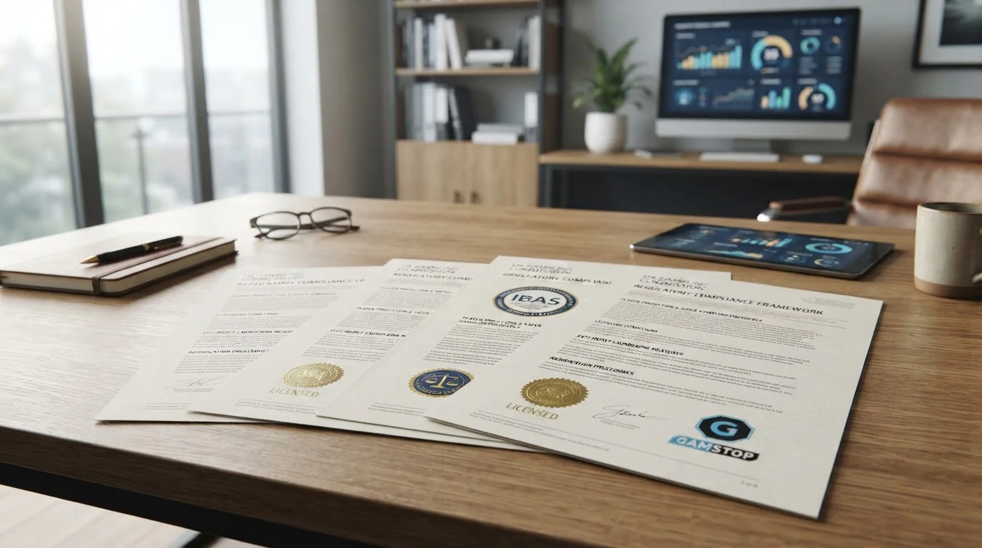 UKGC license badge with segregated funds and IBAS logos